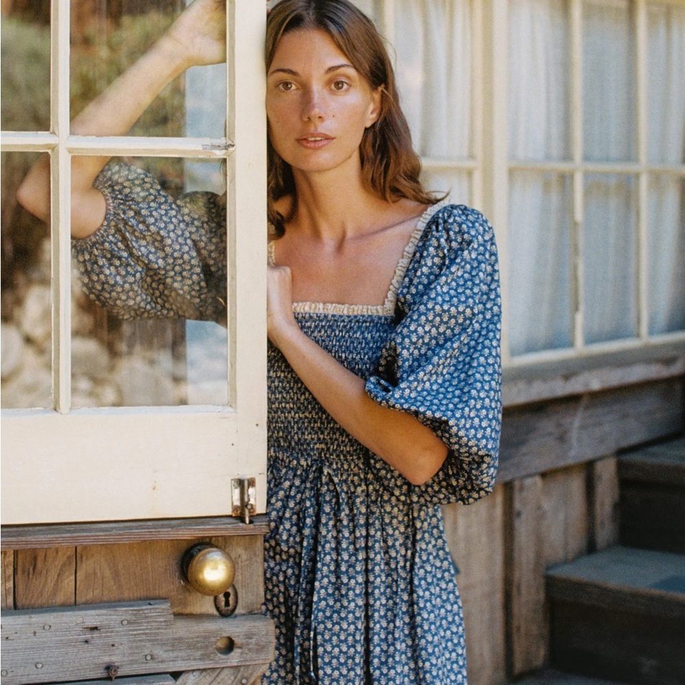 Christy Dawn Katrina Dress in Aster Indigo